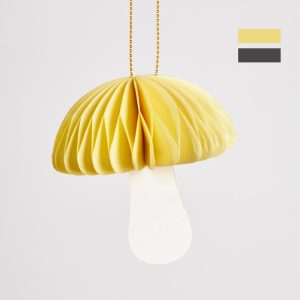 Yellow Mushroom Paper Honeycomb Christmas Decoration Wholesaler