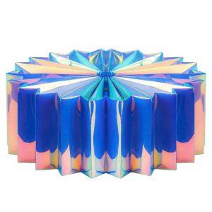 Blue Colorful Laser Cylindrical Folding Lampshade Wholesale