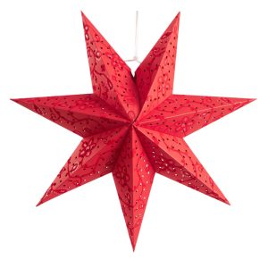 Red Round Hole Hollow Paper Lantern Christmas Star Decoration Supplier
