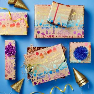 10ct 5 34 Glittered Party Hats Gold Spritz 848 1