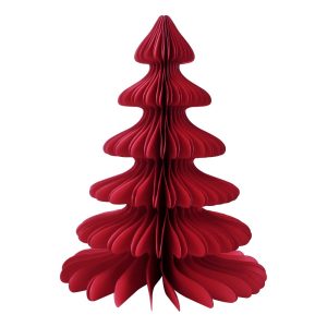 Multi-Layer Red Christmas Tree Honeycomb Christmas Tree Decoration Supplier
