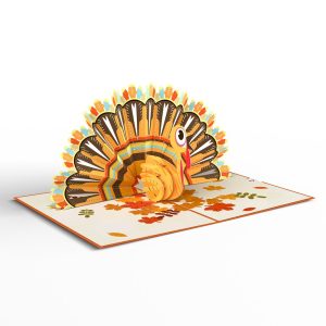 Personalized Turkey Pop-Up Card for Thanksgiving Party Gifts