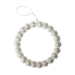 White Folding Fan Combination Christmas Wreath Decoration Wholesaler
