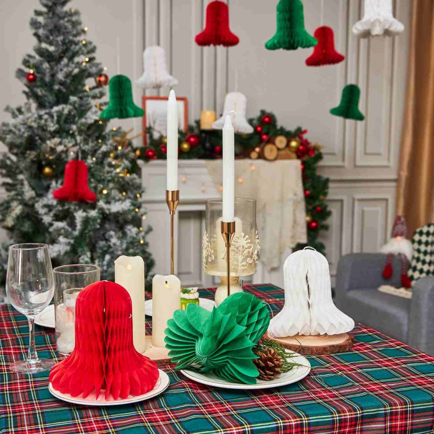 christmas paper honeycomb table centerpieces