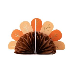 Bulk Customized Paper Honeycomb Turkey For Thanksgiving Decorations