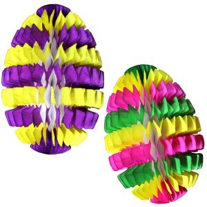 Customized Easter Egg Striped Paper Honeycomb Crafts