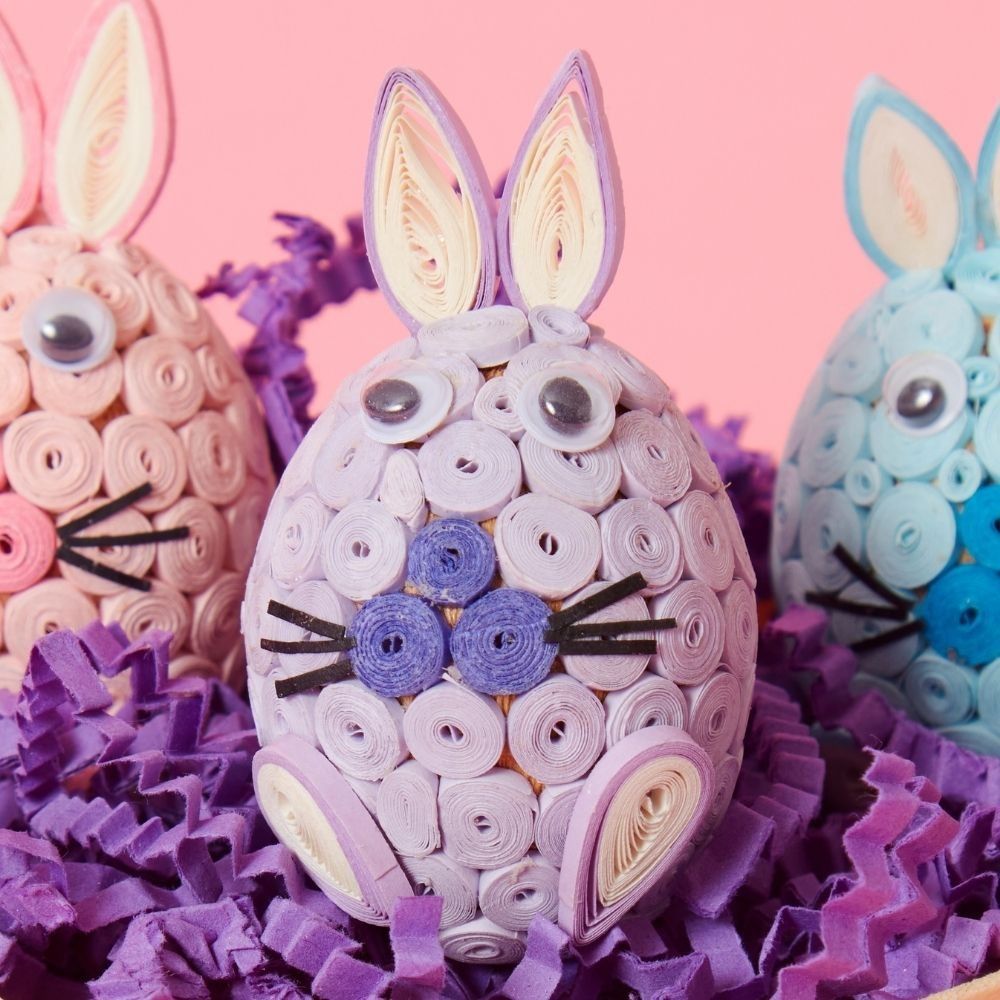 Mini Quilled Paper Easter Bunny Set of 3 (1)