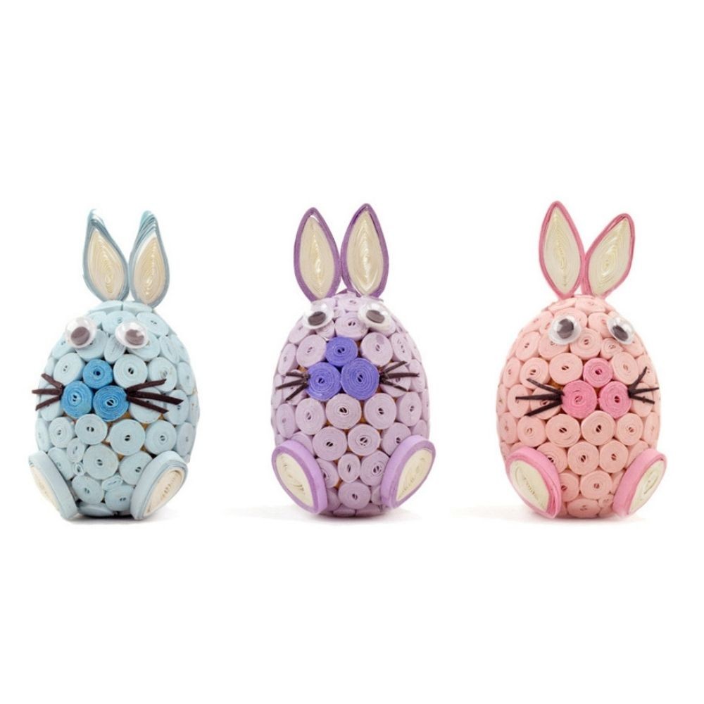 Mini Quilled Paper Easter Bunny Set of 3 (2)