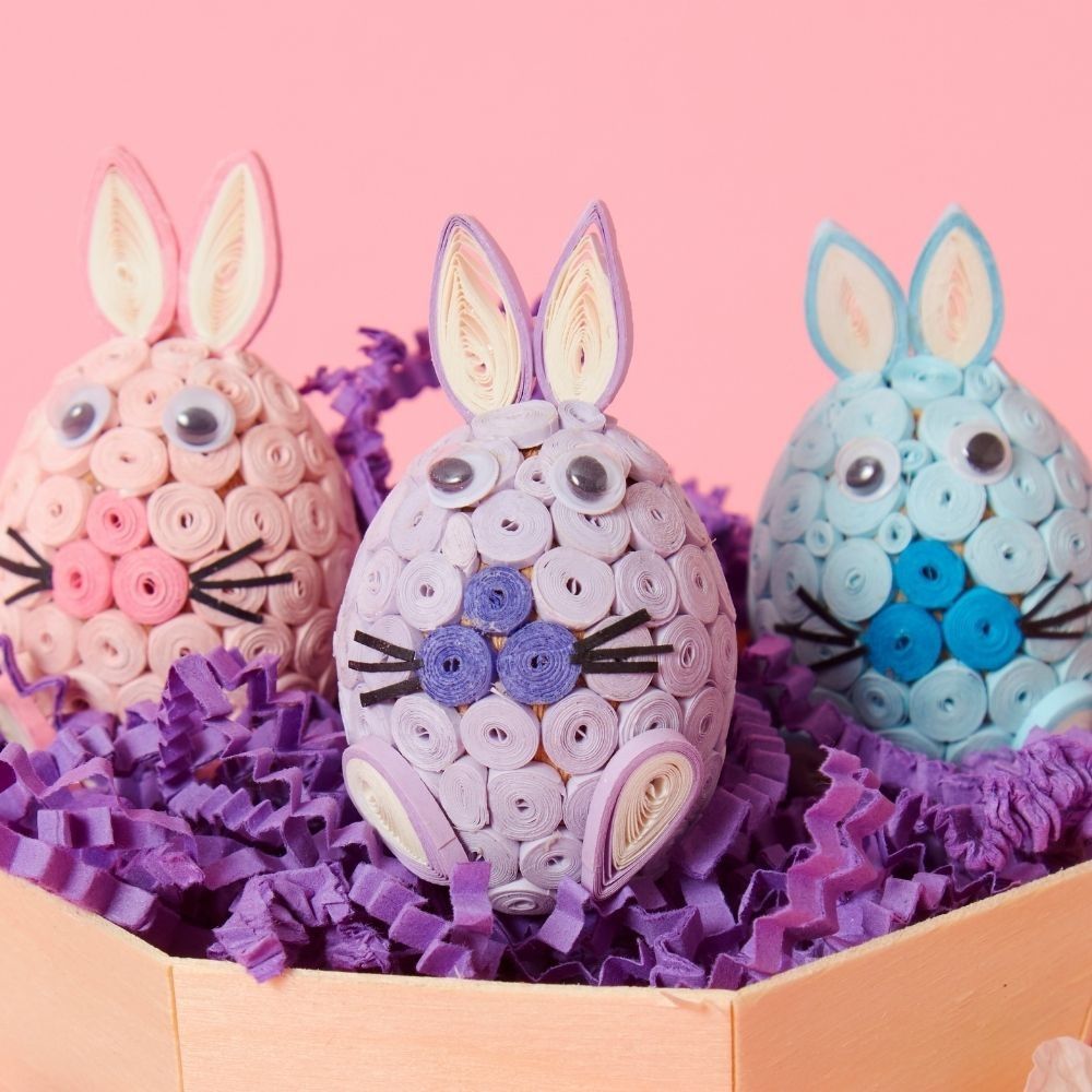 Mini Quilled Paper Easter Bunny Set of 3 (3)