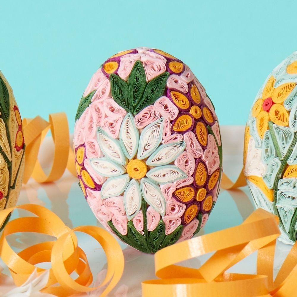 Mini Quilled Paper Easter Floral Eggs Set of_yythkg (2)