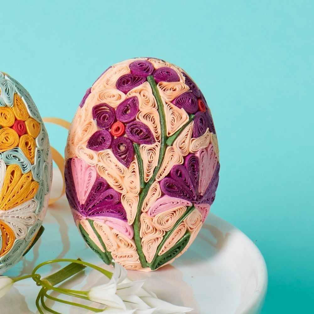 Mini Quilled Paper Easter Floral Eggs Set of_yythkg (4)