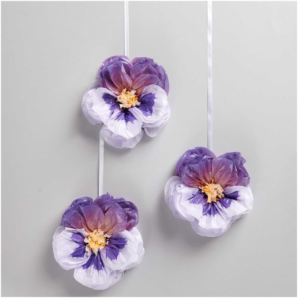 Paper Flowers _ Paper Pansies Flower decorations