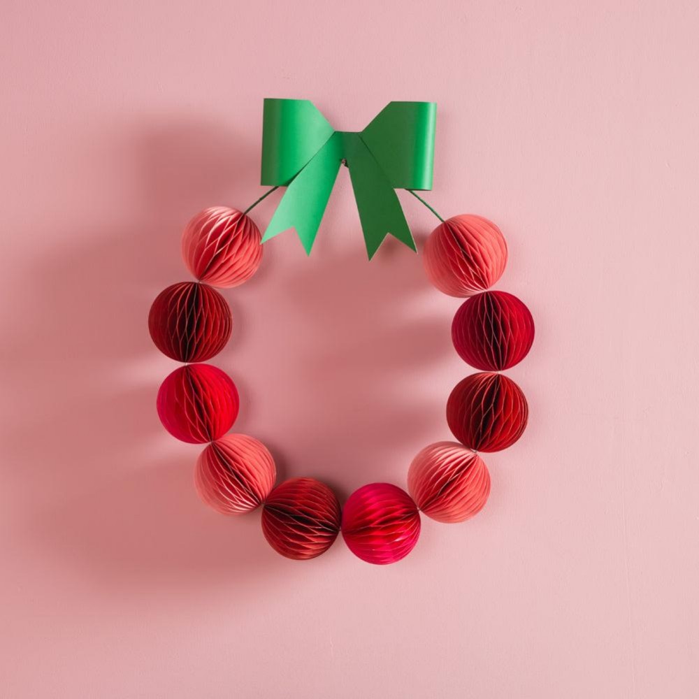 Pink Tones Origami Wreath