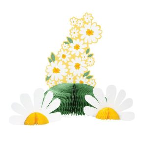 Sweet Daisy Honeycomb Centerpieces 3 ct