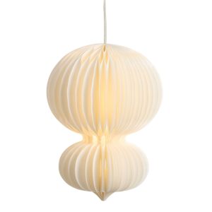 Custom Pleated Paper Lamp Finial Collapsible Hanging Lantern