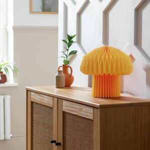Origami Mushroom Paper Table Lamp