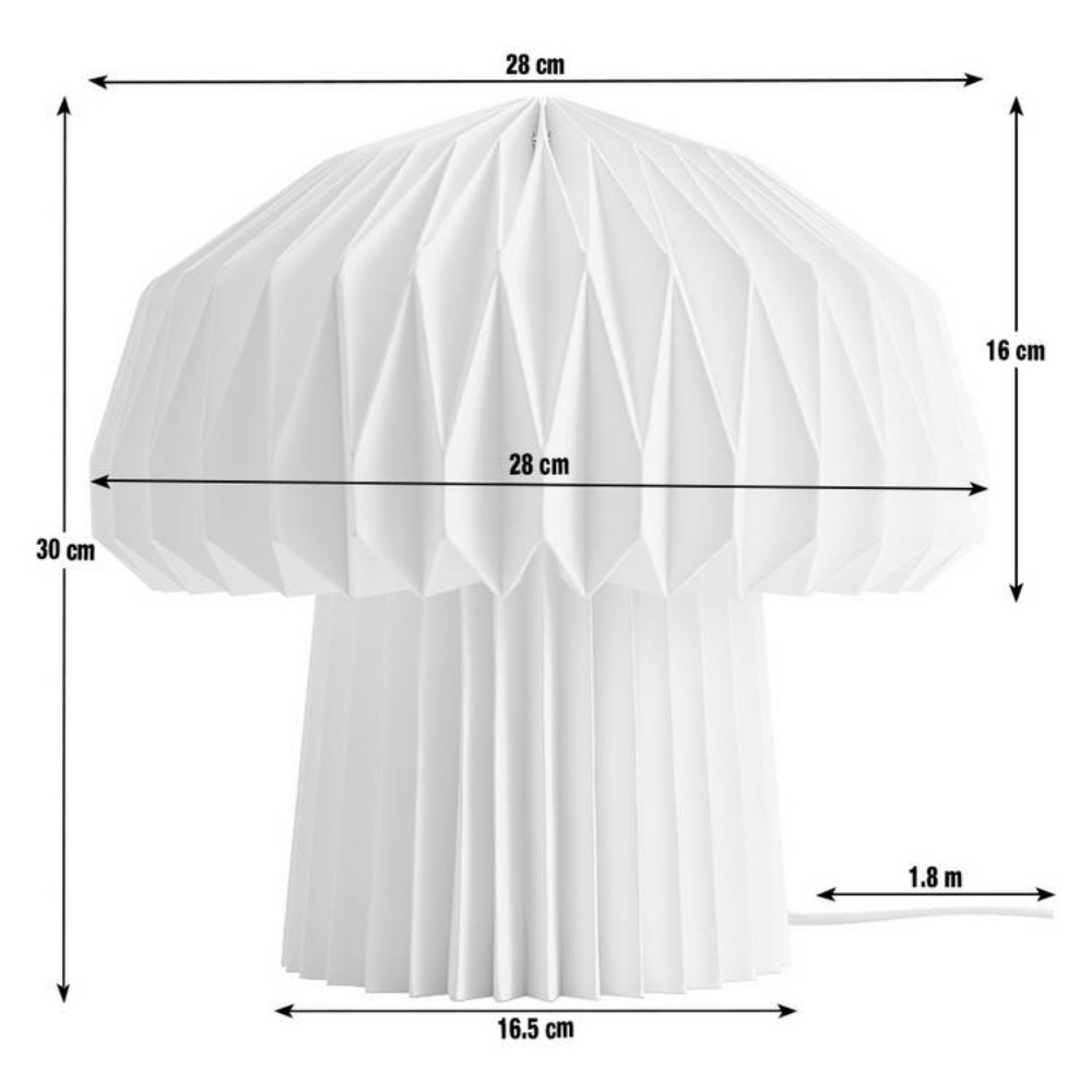 Habitat Origami Paper Table Lamp - White 7