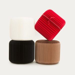 Honeycomb Kraft Paper Foldable Stool Sustainable Style yy 4