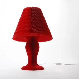 Red Honeycomb Paper Light Factory Design