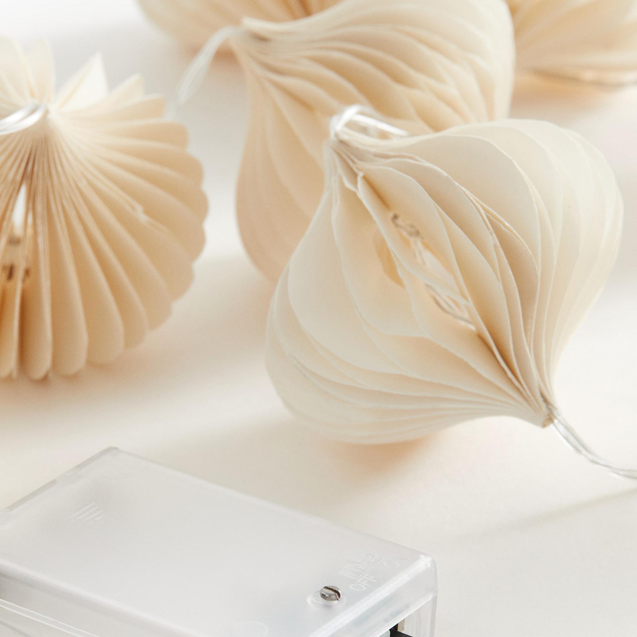 Paper lantern string lights - Cream - Home A (1)