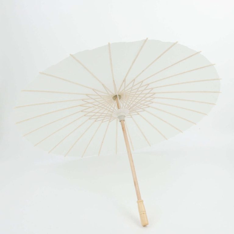 White 32 Inch Parasol Umbrellas Two Pack (1)