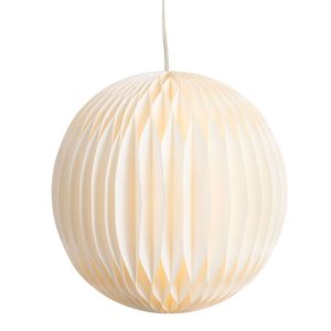 White Globe Collapsible Pleated Paper Lantern Factory