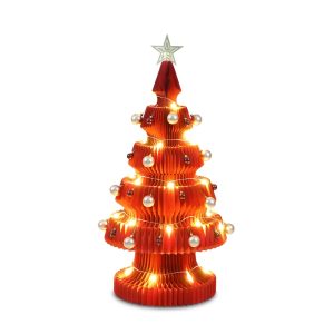 Customized Wholesale Paper Folding Christmas Tree with Lights
