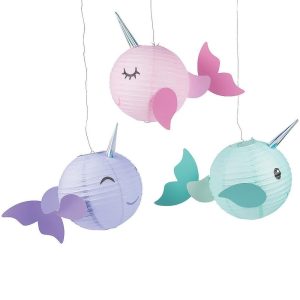 Narwhal Party Themed Paper Lanterns Wholesale