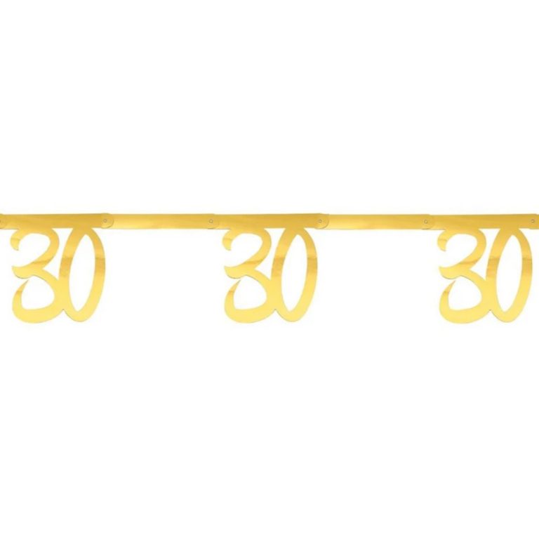 30th Birthday Gold Bunting