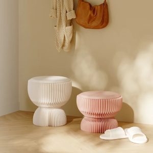 Persoanlized Double Layer Accordion Paper Lotus Stool Table