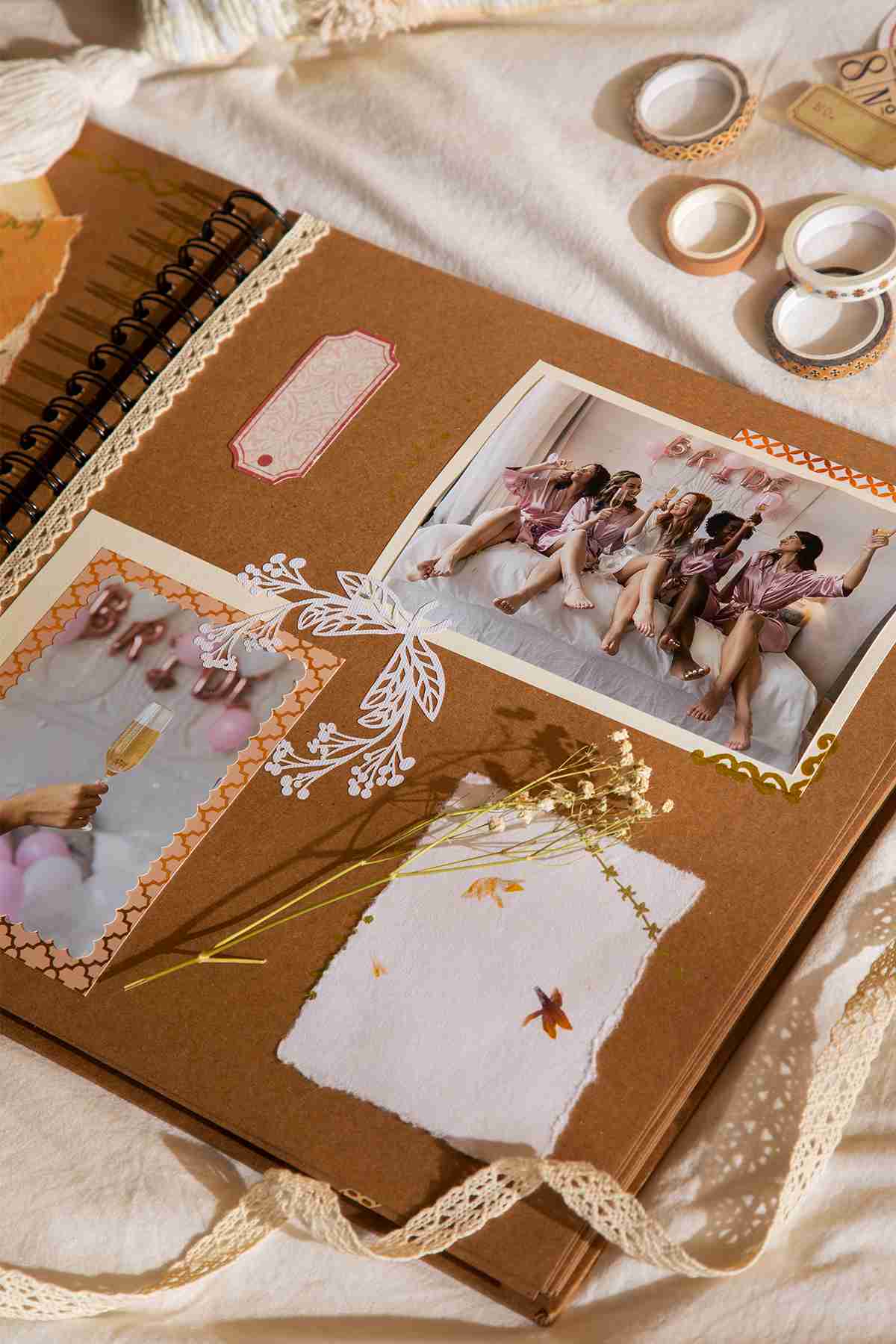 Bridal Shower Beautifully Decorated Memory Scrapbook