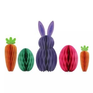 Bulk Wholesale Easter Supplies Paper Honeycomb Decoration Set