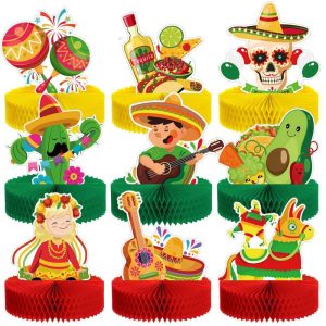 Personalized Cinco De Mayo Honeycomb Table Centerpieces