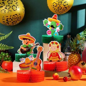 Personalized Cinco De Mayo Honeycomb Table Centerpieces - SUNBEAUTY