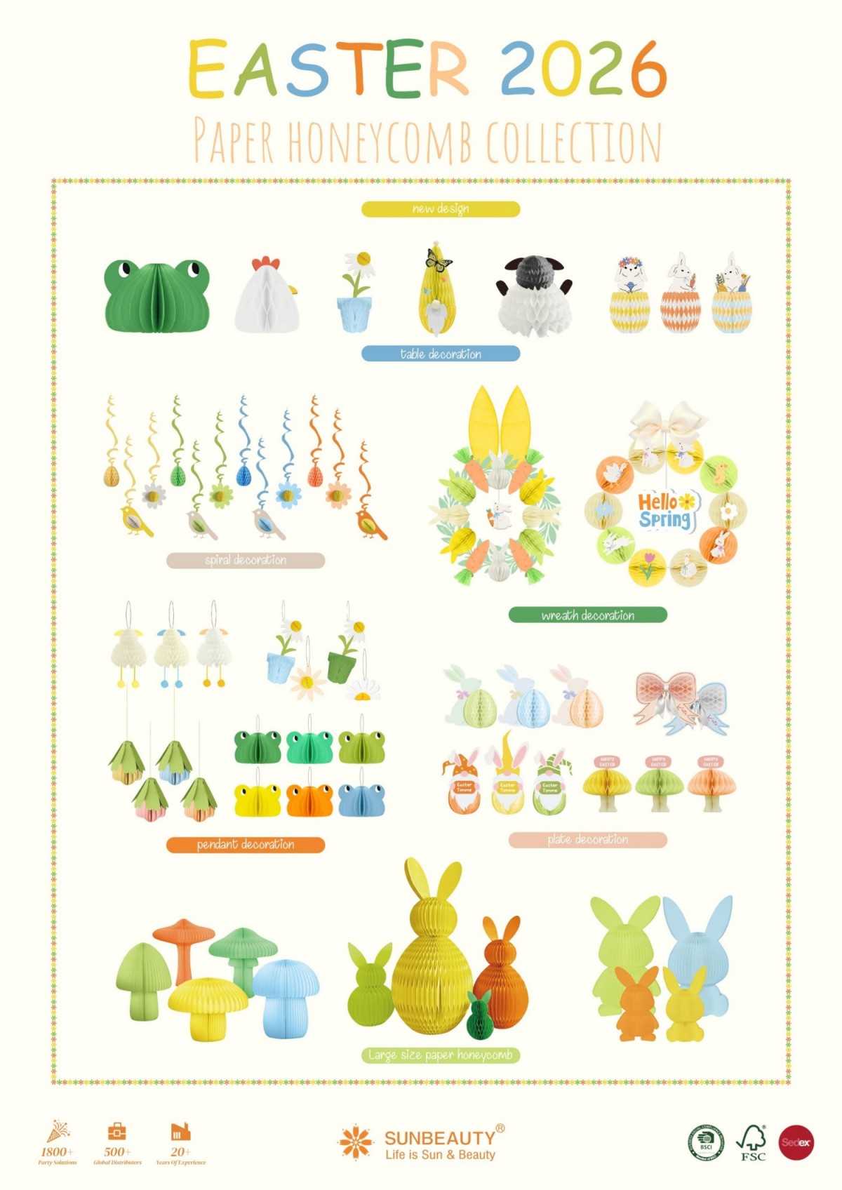 Eco-Friendly Paper Décor Sunbeauty Spring Summer Party Collection 2026
