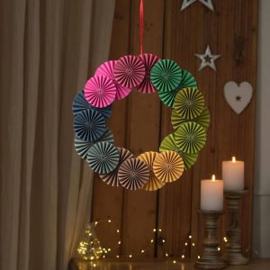 Paper for Christmas Decoration Case of 2 Multi Color 3