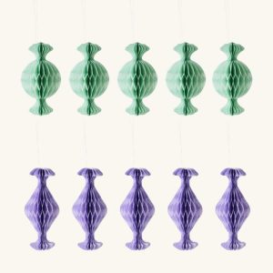 Crafted Candy Honeycomb Ornaments Green Purple Tailor Made Seasonal D cor