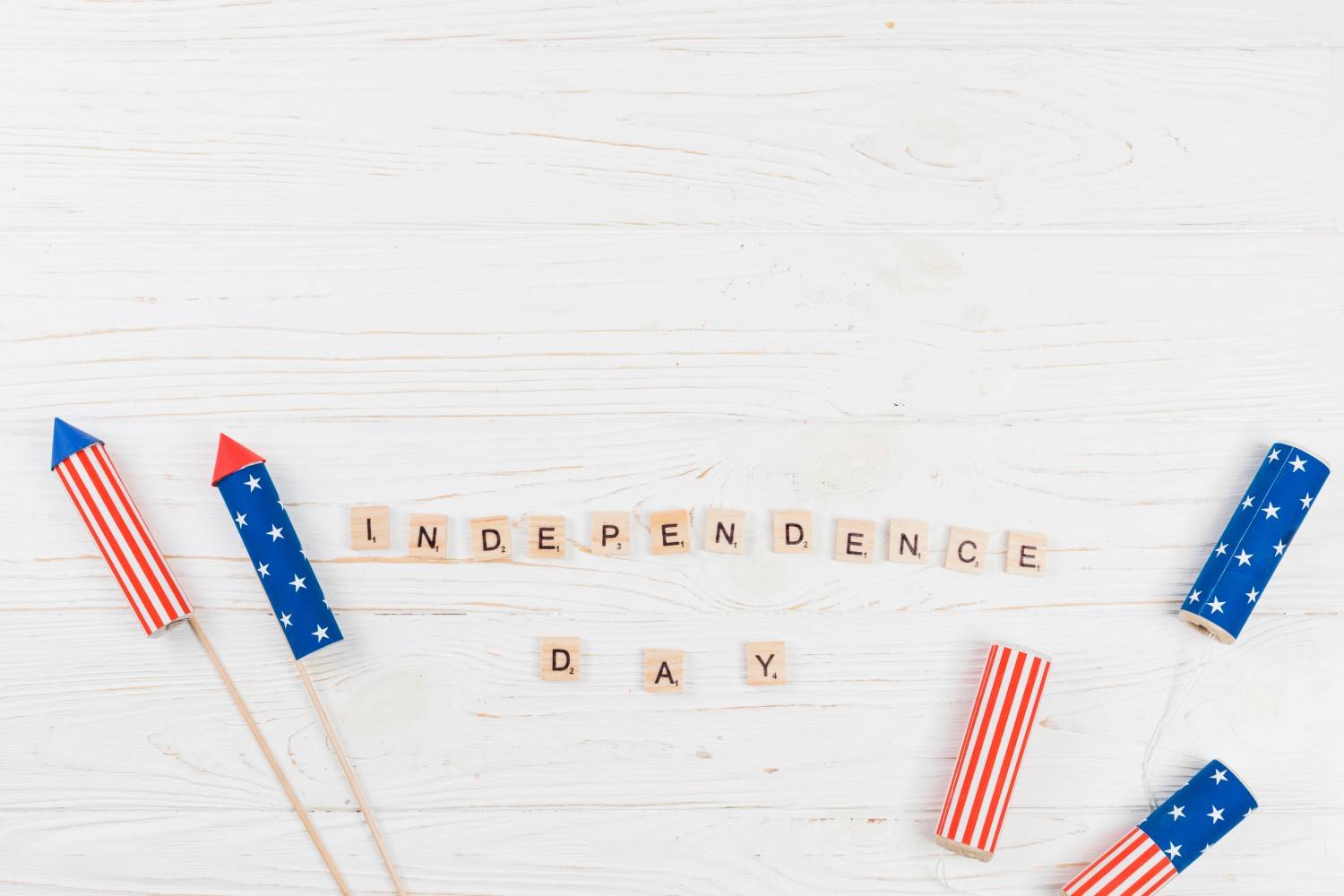 Patriotic Themed Props Independence Day With Firecrackers