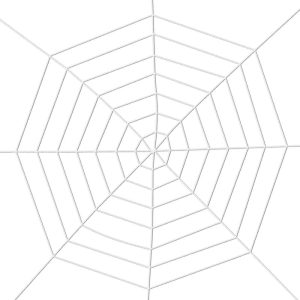 Mega White Spider Web with 3 Spiders Outdoor Halloween Decor Wholesale