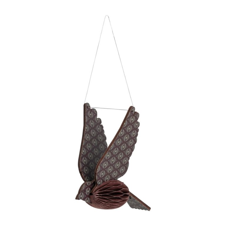 Sagalin Bird Ornament -joulukoriste, Brown Bloomingville (1)