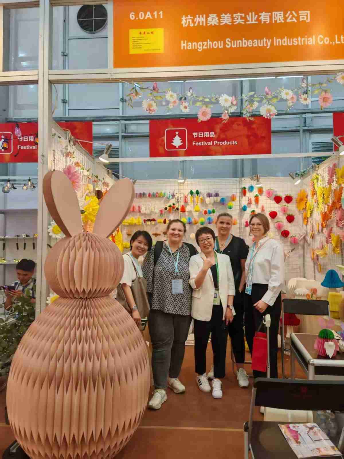 Sunbeauty Team with Clients at 137th Cantion Fair