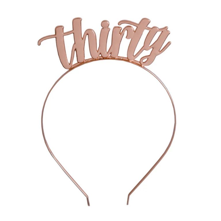 _Thirty_ Metal Headband - Rose Gold