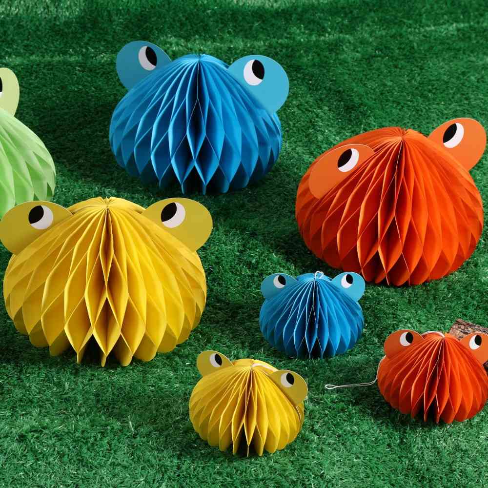 biodegradable paper decorations Sunbeauty Frog Honeycomb Centerpieces