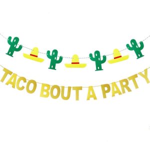 Taco Party Banner Mexican Fiesta Banner Sunbeauty Manufactory