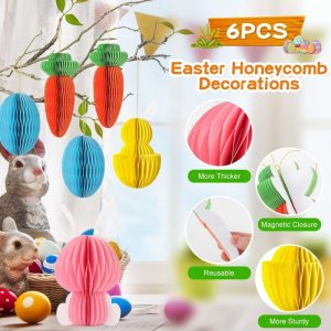 Personalized Easter Paper Honeycomb Carrot Home Decor