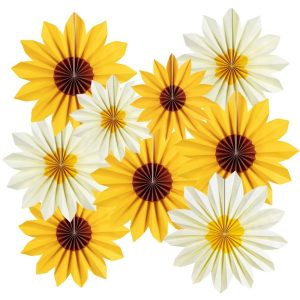 Sunflower Party Fans Thanksgiving Paper Decor for Retail or OEM Supply
