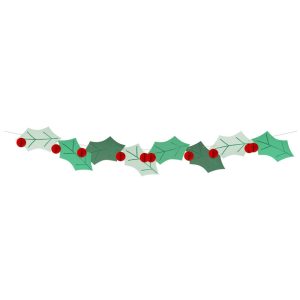 Honeycomb Holly Garland Personalized Christmas Decor for Private Label