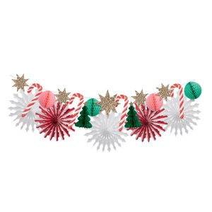 Christmas Honeycomb Garland Premium Private Label Holiday Party Decor