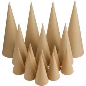 Custom Paper Mache Craft Cones 6pcs DIY Christmas Tree Ornaments Bulk Manufacturer