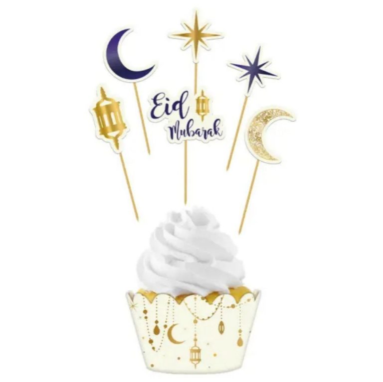 Eid Mubarak Cupcake Dekorationer (1)